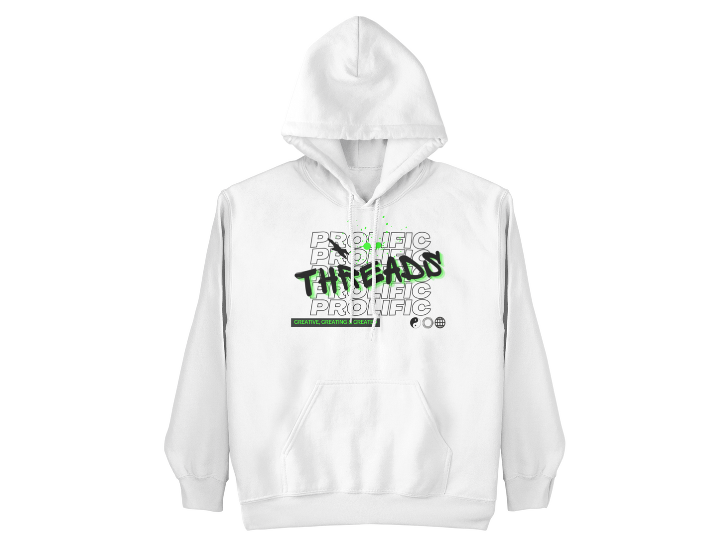 Long sleeve Hoodie PT_White_Logo_119